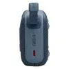 JBL Go 4 portable Bluetooth speaker in Blue, side view with USB-C charging port