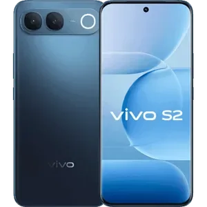 Vivo S2 5G in Sapphire Blue, back and front views