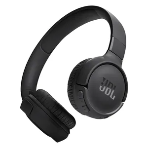 JBL Tune 520BT wireless on-ear headphones in Black, angled view of the headphones