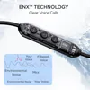 boAt Rockerz Trinity wireless neckband earphones in Cosmic Black, remote close-up, ENx call noise reduction