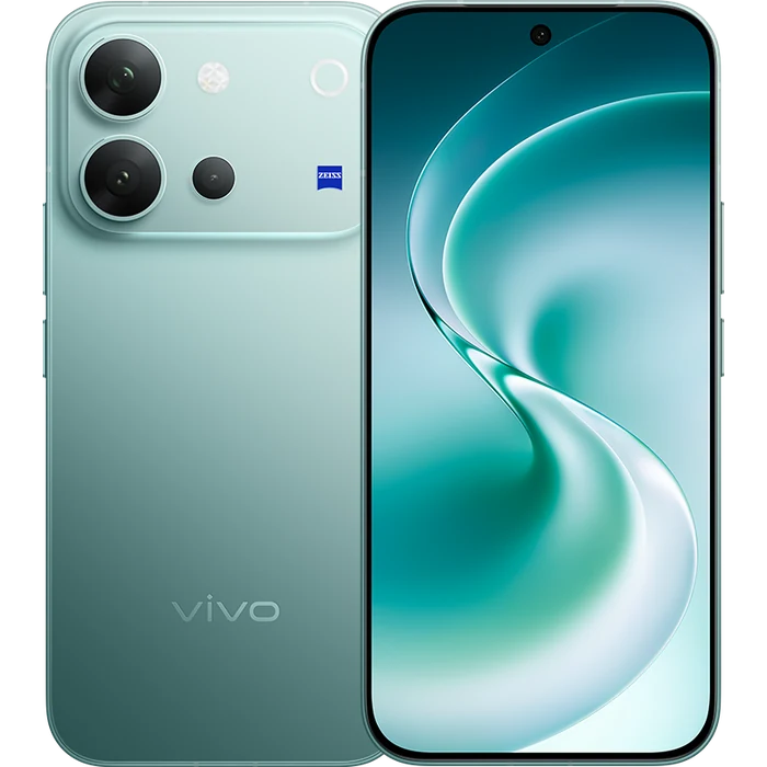 Vivo V80 5G in Horizon Blue, back and front views