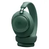 JBL Live 780NC noise cancelling headphones in Green, folded, side view of an ear cup