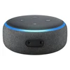 Amazon Echo Dot 3rd Gen smart speaker in Black, back view with power and audio ports