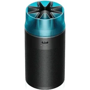 Dyson HushJet Compact HJ10 air purifier in Black/Teal, front view