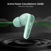 boAt Airdopes 280 ANC true wireless earbuds in Aquamarine Green, earbud close-up, active noise cancellation up to 32 dB