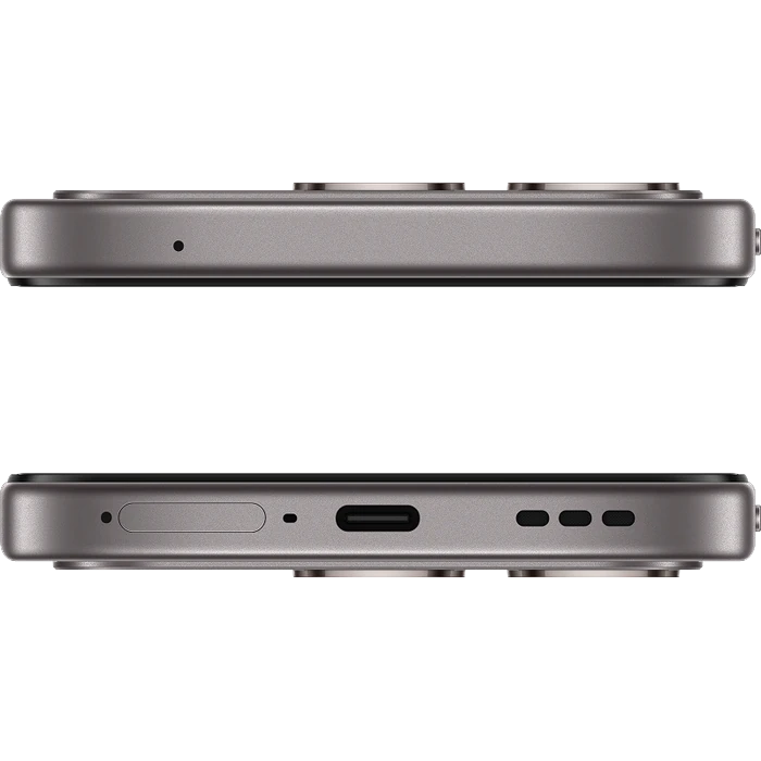OPPO F35 5G in Titanium Grey, top and bottom edges