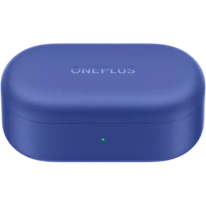 OnePlus Nord Buds 2r true wireless bluetooth earbuds with mic in Triple Blue, closed charging case
