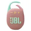 JBL Clip 5 portable Bluetooth speaker in Pink, carabiner open