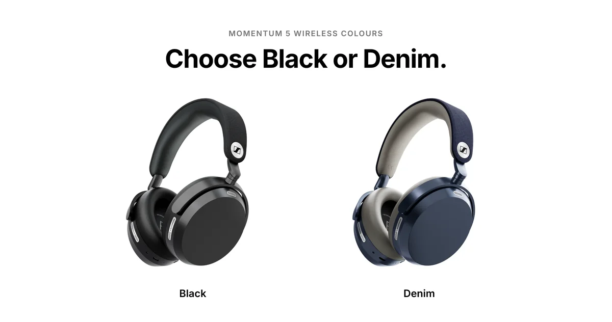Sennheiser Momentum 5 Wireless in Black and Denim