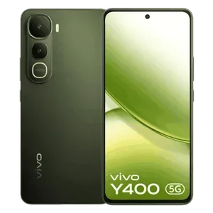 Vivo Y400 5G in Olive Green, back and front views