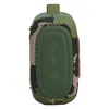 JBL Go 5 portable Bluetooth speaker in Squad, side view with the power, Bluetooth and Auracast buttons
