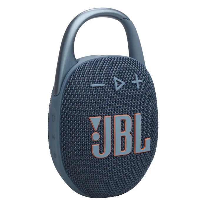JBL Clip 5 portable Bluetooth speaker in Blue, front view