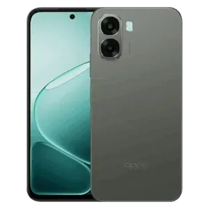 OPPO A6x 5G in Olive Green, back and front views