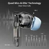 boAt Airdopes 800 true wireless earbuds in Interstellar Blue, quad mics with AI ENx for clear calls