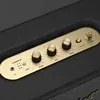 Marshall Stanmore III Bluetooth home speaker in Black, brass control panel close-up