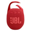 JBL Clip 5 portable Bluetooth speaker in Red, carabiner open