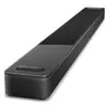 Bose Smart Ultra Soundbar with Dolby Atmos in Black, angled view of the glass top and front grille