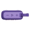 JBL Go 4 portable Bluetooth speaker in Purple, top panel with volume and play buttons
