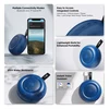 boAt Stone 135 portable Bluetooth speaker in Bold Blue, feature collage with the side buttons