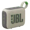 JBL Go 4 portable Bluetooth speaker in Sand, angled front view