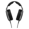 Sennheiser HD 650 open-back audiophile headphones in Black, front view of the open ear cups and headband
