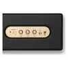 Marshall Stanmore IV Bluetooth home speaker in Black, top panel with brass knobs, M-button and power switch