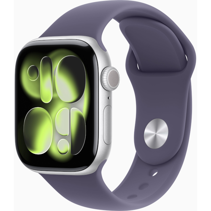 Watch Series 11 GPS 46mm Silver Aluminium Case with Purple Fog Sport Band - S/M