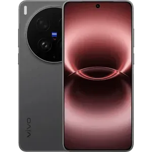 Vivo X300 Ultra 5G Photographer Kit, Eclipse Black phone, back next to the front with the screen on