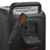 JBL EasySing Mics wireless karaoke microphones in Black, with the dongle plugged into a PartyBox 520 (speaker sold separately)