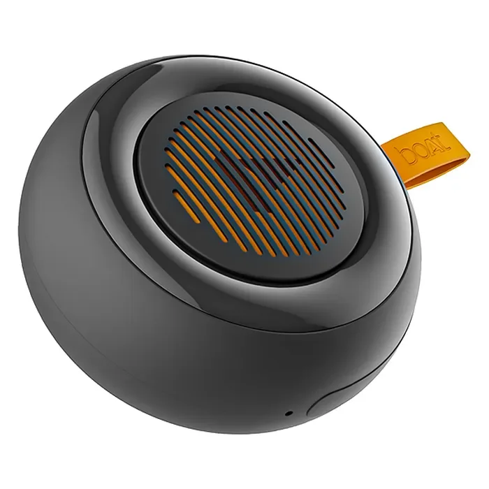 boAt Stone 105 portable Bluetooth speaker in Space Grey, angled front view
