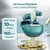 boAt Airdopes 141 ANC true wireless earbuds in Green, open charging case, 42 hours playback and ASAP Charge