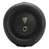 JBL Charge 5 Wi-Fi portable Bluetooth speaker in Black, side passive radiator with Wi-Fi logo