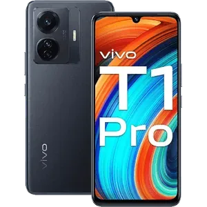 Vivo T1 Pro 5G in Turbo Black, back and front views
