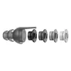Sennheiser SoundProtex Plus reusable hearing protection earplugs in Black, earplug and its interchangeable filters side by side
