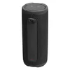 JBL Grip portable Bluetooth speaker in Black, back view with rope loop and light panel