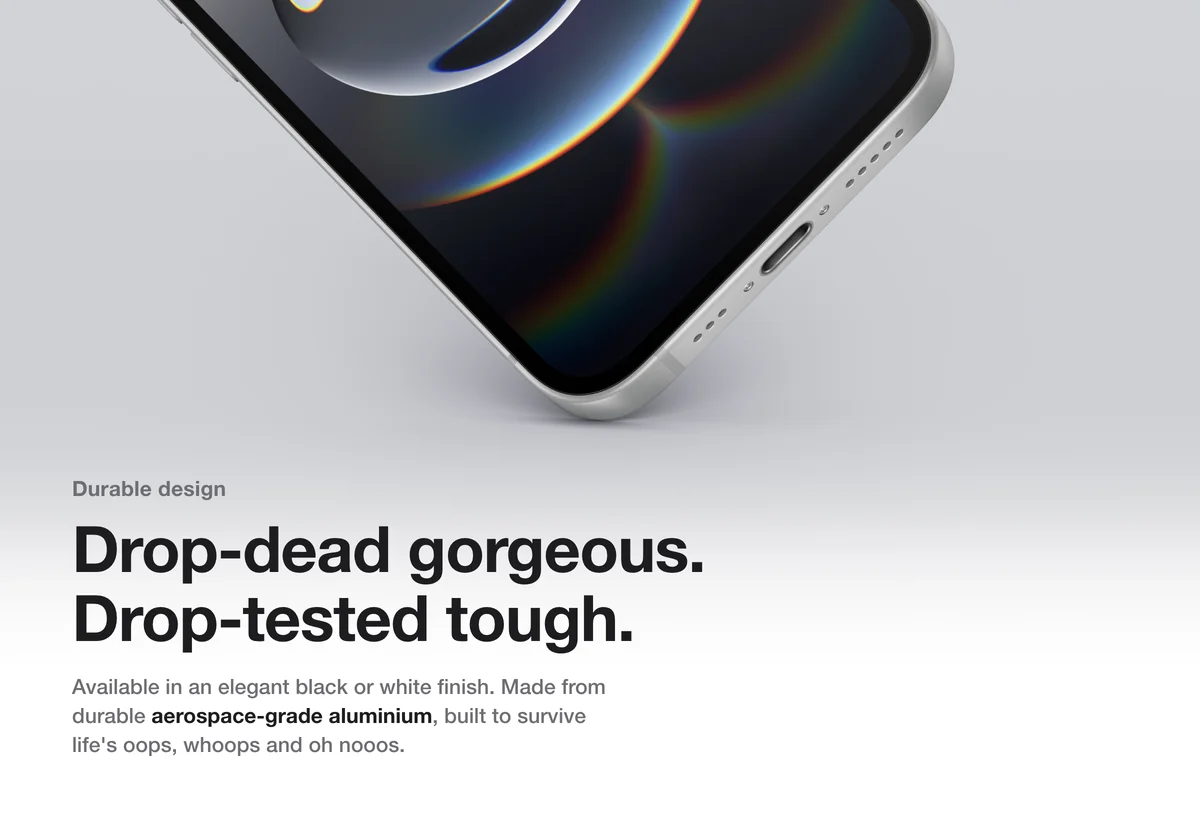 Apple iPhone 16e durable aerospace-grade aluminium design
