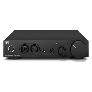 Sennheiser HDV 820 headphone amplifier and DAC in Black, angled front view