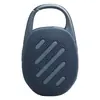 JBL Clip 5 portable Bluetooth speaker in Blue, back view