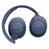 JBL Tune 720BT wireless over-ear headphones in Blue, ear cups folded flat