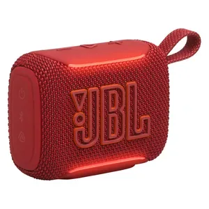 JBL Go 5 portable Bluetooth speaker in Red, angled front view
