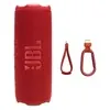 JBL Flip 7 portable Bluetooth speaker in Red, with the finger loop and carabiner