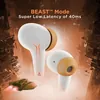 boAt Immortal 121 true wireless gaming earbuds in White Sabre, BEAST Mode with 40 ms low latency for gaming