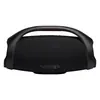 JBL Boombox 2 portable Bluetooth speaker in Black, back view with covered port panel