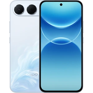 OPPO F35 5G in Wave Blue, back and front views