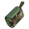 JBL Go 5 portable Bluetooth speaker in Squad, top view with the play and volume buttons