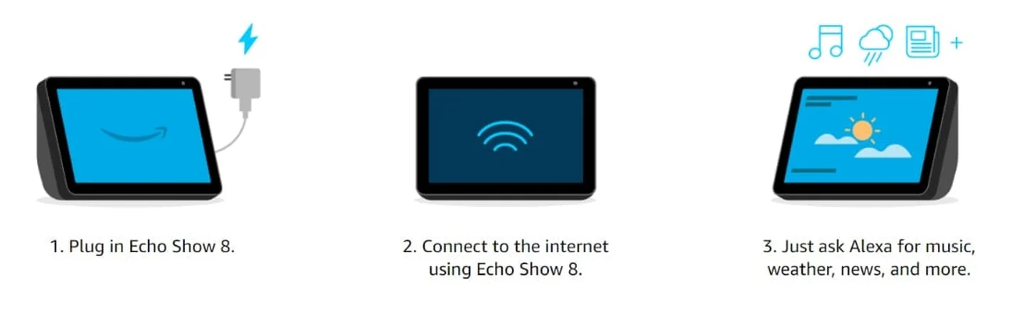 Amazon Echo Show 8 2nd Gen smart display in Black, feature banner 2