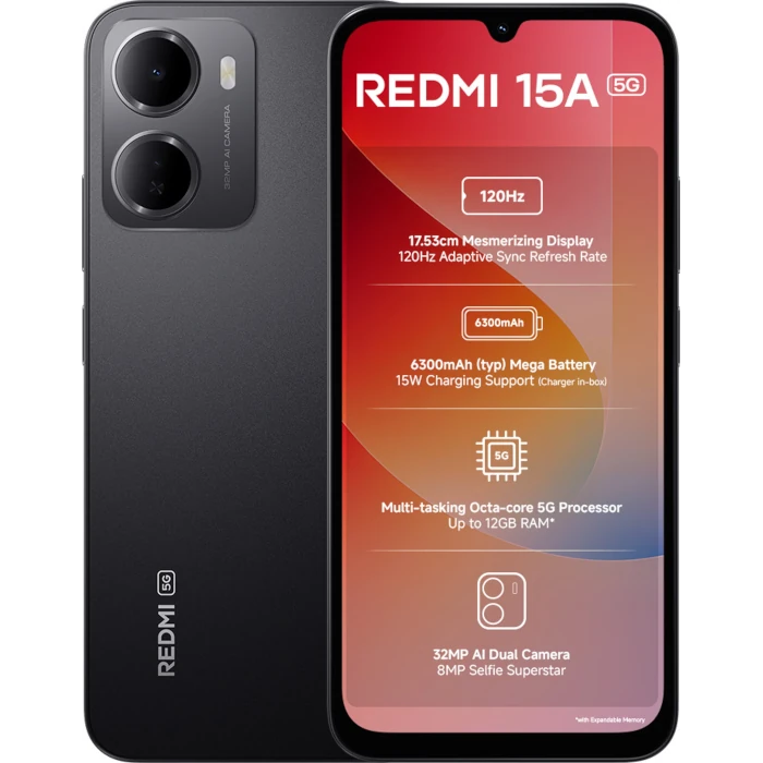 Redmi 15A 5G 4/128GB Ace Black