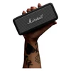Marshall Emberton II portable Bluetooth speaker in Black and Steel, held in one hand