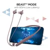 boAt Rockerz 255 Max wireless neckband earphones in Maverick Maroon, feature card: BEAST Mode 60 ms low latency for mobile games