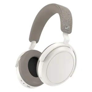 Sennheiser Momentum 4 Wireless noise cancelling headphones in White, angled front view